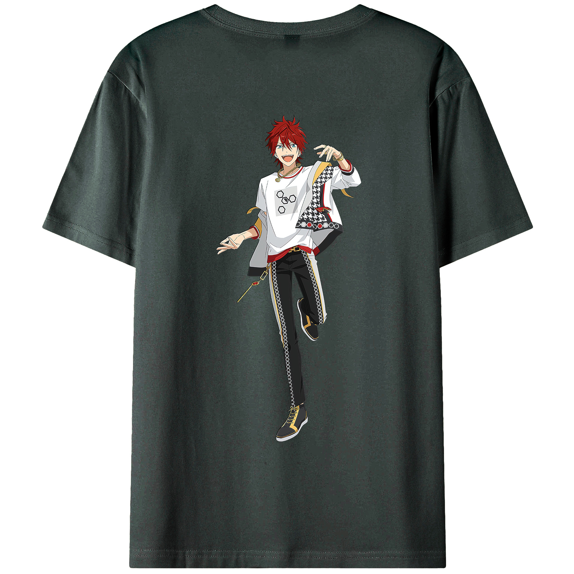 あんさんぶるスターズ! Ensemble Stars 綿100％ メンズ半袖Tシャツ（バックプリント） 通気性